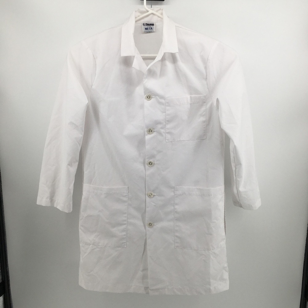 Lab Coat Unisex Small White Meta Fundamentals Medical Professional Jacket